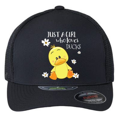 Ducks Just A Girl Who Loves Ducks Ducks Lovers Flexfit Unipanel Trucker Cap