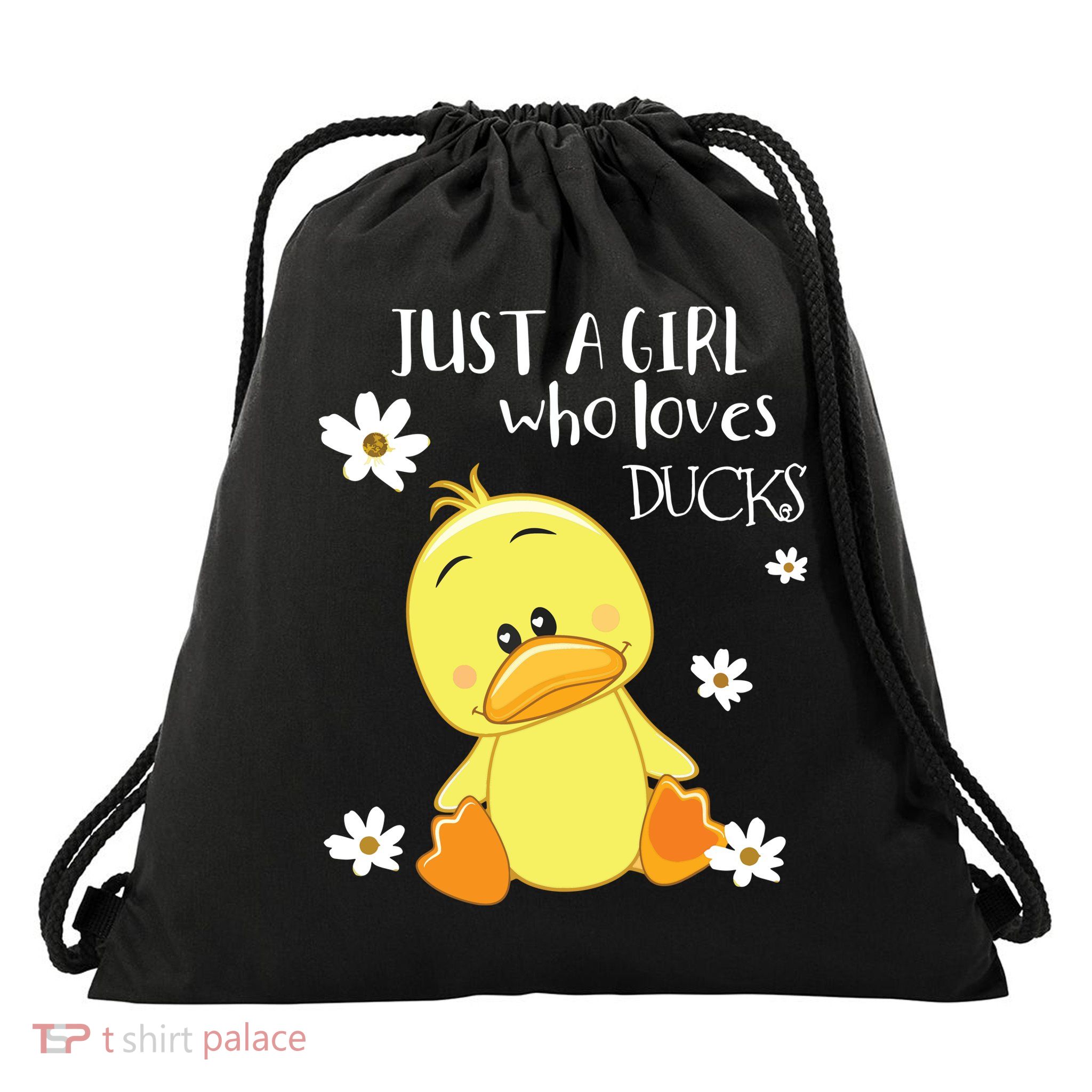 Ducks Just A Girl Who Loves Ducks Ducks Lovers Drawstring Bag
