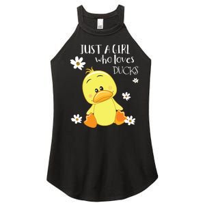 Ducks Just A Girl Who Loves Ducks Ducks Lovers Women’s Perfect Tri Rocker Tank