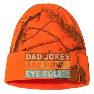 Dad Jokes Are How Eye Roll Funny Dad Gift Daddy Pun Joke Kati Licensed 12" Camo Beanie