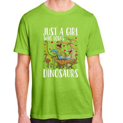 Dinosaur Just A Girl Who Loves Dinosaurs Brachiosaurus Adult ChromaSoft Performance T-Shirt