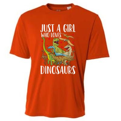 Dinosaur Just A Girl Who Loves Dinosaurs Brachiosaurus Cooling Performance Crew T-Shirt