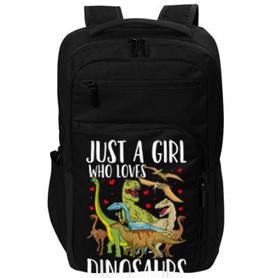 Dinosaur Just A Girl Who Loves Dinosaurs Brachiosaurus Impact Tech Backpack