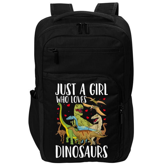Dinosaur Just A Girl Who Loves Dinosaurs Brachiosaurus Impact Tech Backpack