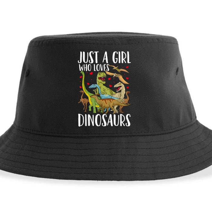 Dinosaur Just A Girl Who Loves Dinosaurs Brachiosaurus Sustainable Bucket Hat