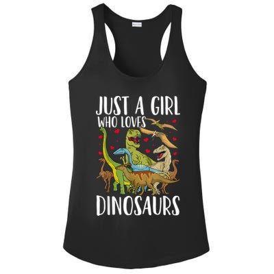 Dinosaur Just A Girl Who Loves Dinosaurs Brachiosaurus Ladies PosiCharge Competitor Racerback Tank
