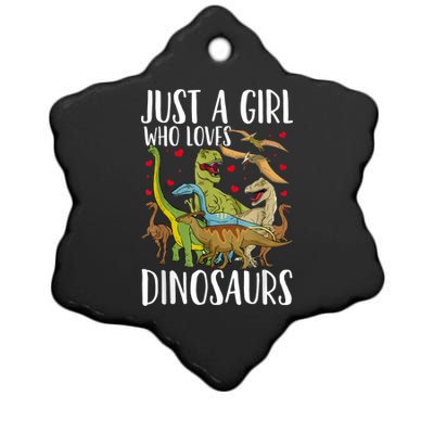 Dinosaur Just A Girl Who Loves Dinosaurs Brachiosaurus Ceramic Star Ornament