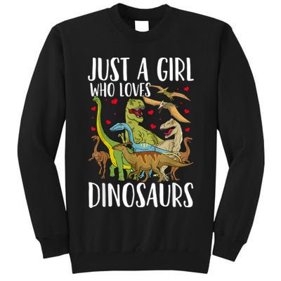 Dinosaur Just A Girl Who Loves Dinosaurs Brachiosaurus Tall Sweatshirt