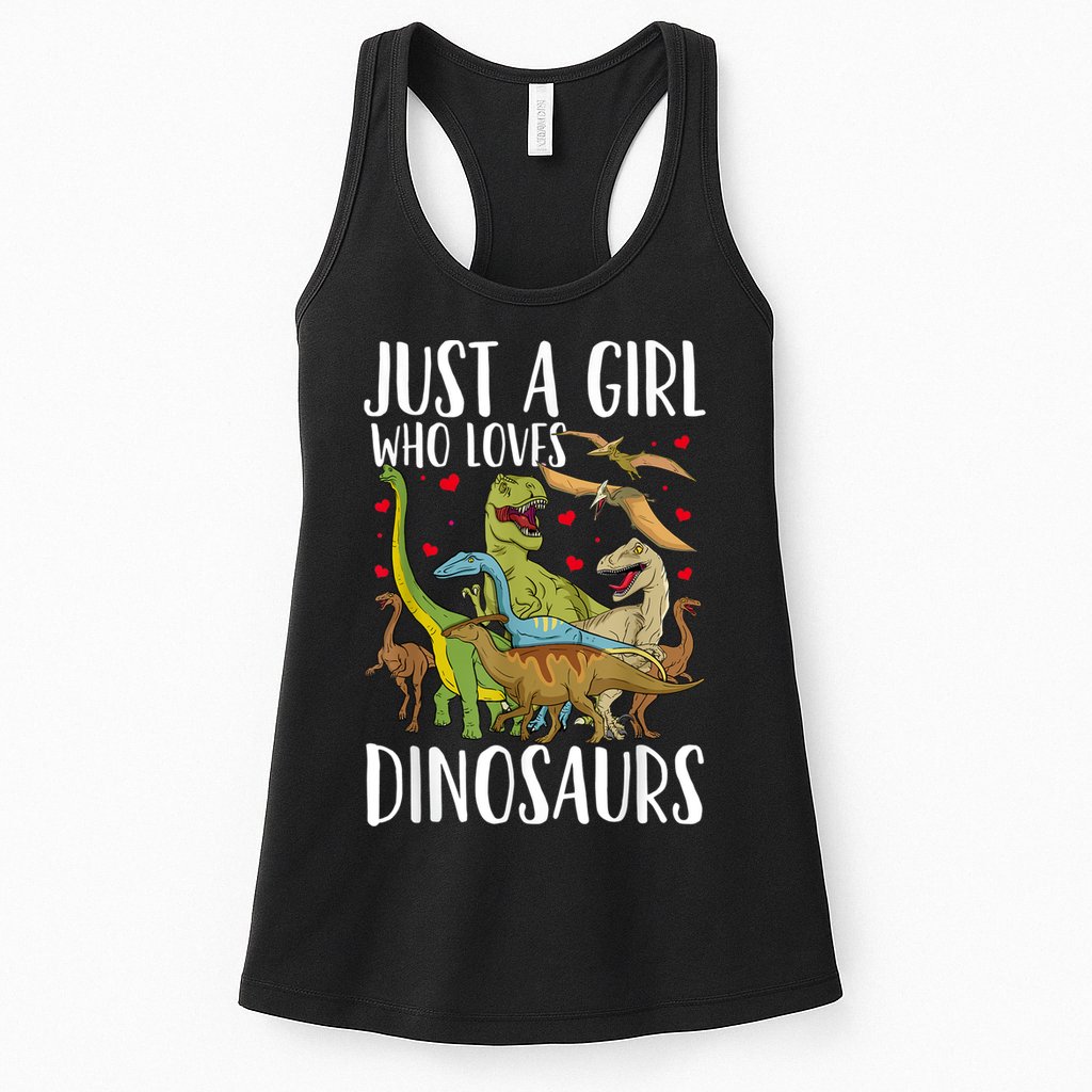 Dinosaur Just A Girl Who Loves Dinosaurs Brachiosaurus Womens Tank Top