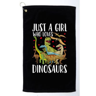 Dinosaur Just A Girl Who Loves Dinosaurs Brachiosaurus Platinum Collection Golf Towel