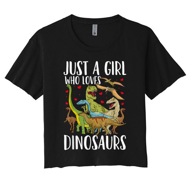 Dinosaur Just A Girl Who Loves Dinosaurs Brachiosaurus Crop Top