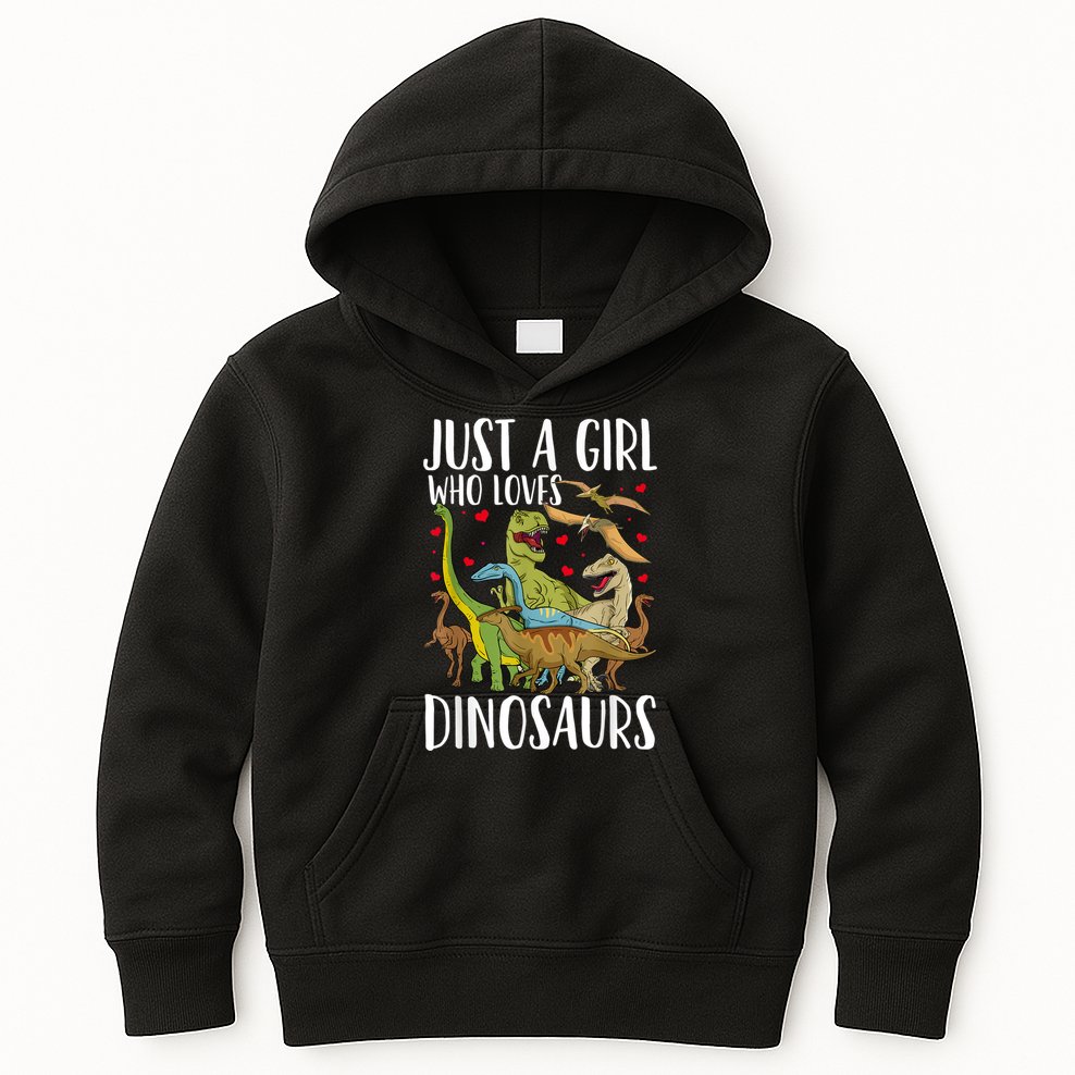 Dinosaur Just A Girl Who Loves Dinosaurs Brachiosaurus Kids Hoodie