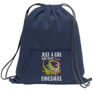 Dinosaur Just A Girl Who Loves Dinosaurs Brachiosaurus Sweatshirt Cinch Pack Bag