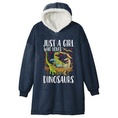 Dinosaur Just A Girl Who Loves Dinosaurs Brachiosaurus Hooded Wearable Blanket