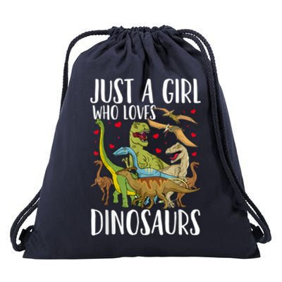 Dinosaur Just A Girl Who Loves Dinosaurs Brachiosaurus Drawstring Bag