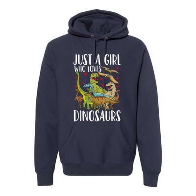 Dinosaur Just A Girl Who Loves Dinosaurs Brachiosaurus Premium Hoodie