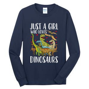 Dinosaur Just A Girl Who Loves Dinosaurs Brachiosaurus Tall Long Sleeve T-Shirt