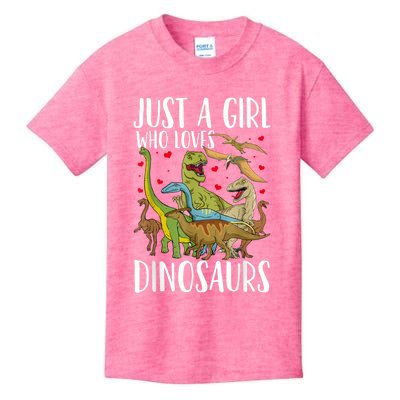 Dinosaur Just A Girl Who Loves Dinosaurs Brachiosaurus Kids T-Shirt