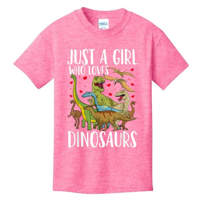 Dinosaur Just A Girl Who Loves Dinosaurs Brachiosaurus Kids T-Shirt