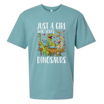 Dinosaur Just A Girl Who Loves Dinosaurs Brachiosaurus Sueded Cloud Jersey T-Shirt