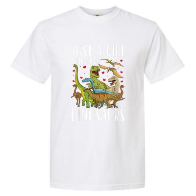 Dinosaur Just A Girl Who Loves Dinosaurs Brachiosaurus Garment-Dyed Heavyweight T-Shirt