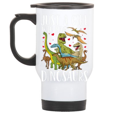 Dinosaur Just A Girl Who Loves Dinosaurs Brachiosaurus Stainless Steel Travel Mug