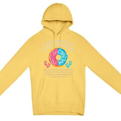 Donut Jesus Bible 2521 Gender Reveal Baby Shower Premium Pullover Hoodie