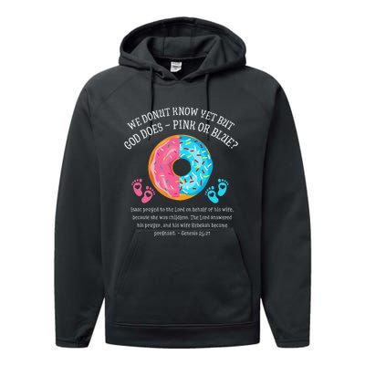 Donut Jesus Bible 2521 Gender Reveal Baby Shower Performance Fleece Hoodie