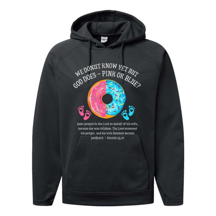 Donut Jesus Bible 2521 Gender Reveal Baby Shower Performance Fleece Hoodie