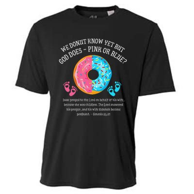 Donut Jesus Bible 2521 Gender Reveal Baby Shower Cooling Performance Crew T-Shirt