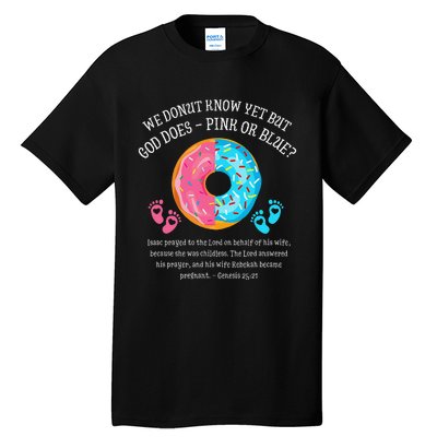 Donut Jesus Bible 2521 Gender Reveal Baby Shower Tall T-Shirt