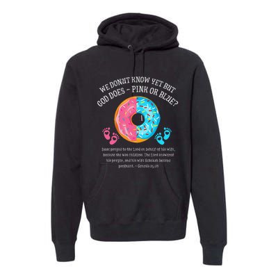 Donut Jesus Bible 2521 Gender Reveal Baby Shower Premium Hoodie