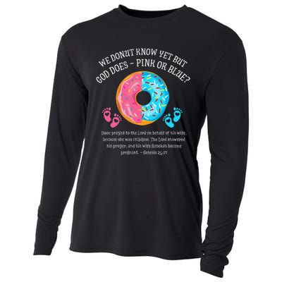 Donut Jesus Bible 2521 Gender Reveal Baby Shower Cooling Performance Long Sleeve Crew