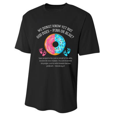 Donut Jesus Bible 2521 Gender Reveal Baby Shower Performance Sprint T-Shirt