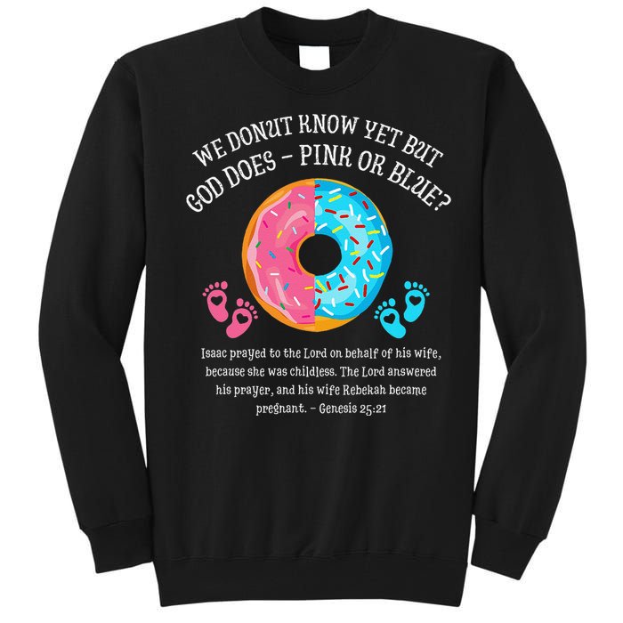 Donut Jesus Bible 2521 Gender Reveal Baby Shower Tall Sweatshirt