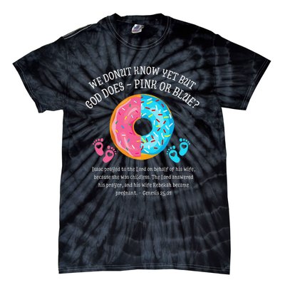 Donut Jesus Bible 2521 Gender Reveal Baby Shower Tie-Dye T-Shirt