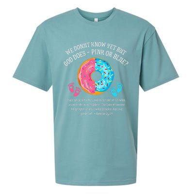 Donut Jesus Bible 2521 Gender Reveal Baby Shower Sueded Cloud Jersey T-Shirt