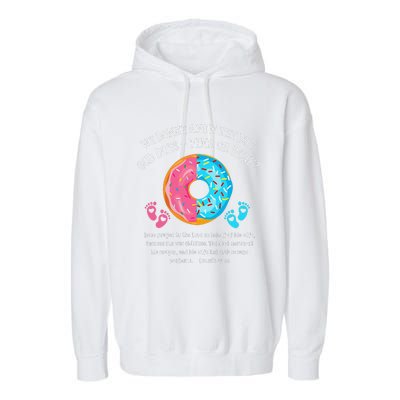 Donut Jesus Bible 2521 Gender Reveal Baby Shower Garment-Dyed Fleece Hoodie