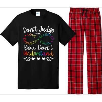 DonT Judge Be Understand Infinity Pride Pajama Set