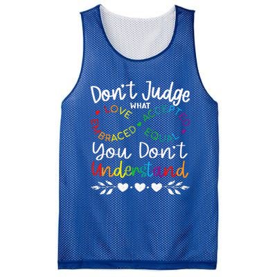 DonT Judge Be Understand Infinity Pride Mesh Reversible Basketball Jersey Tank