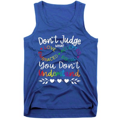 DonT Judge Be Understand Infinity Pride Tank Top