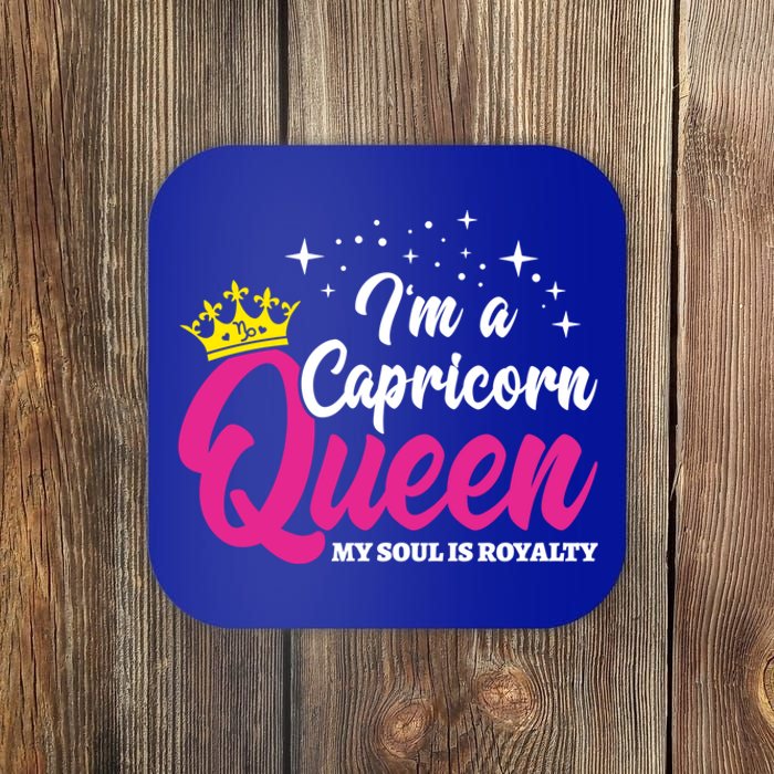 December January Birthday Astrology Capricorn Queen Gift Coaster