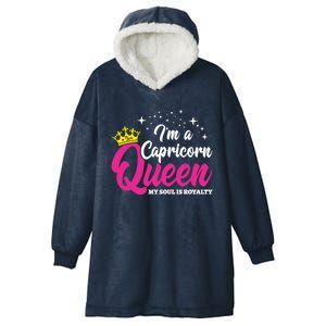 December January Birthday Astrology Capricorn Queen Gift Hooded Wearable Blanket