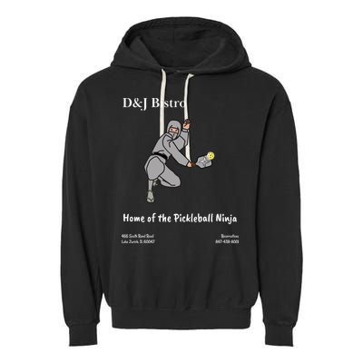 D & J Bistro Pickleball Ninja Garment-Dyed Fleece Hoodie