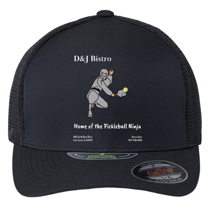 D & J Bistro Pickleball Ninja Flexfit Unipanel Trucker Cap