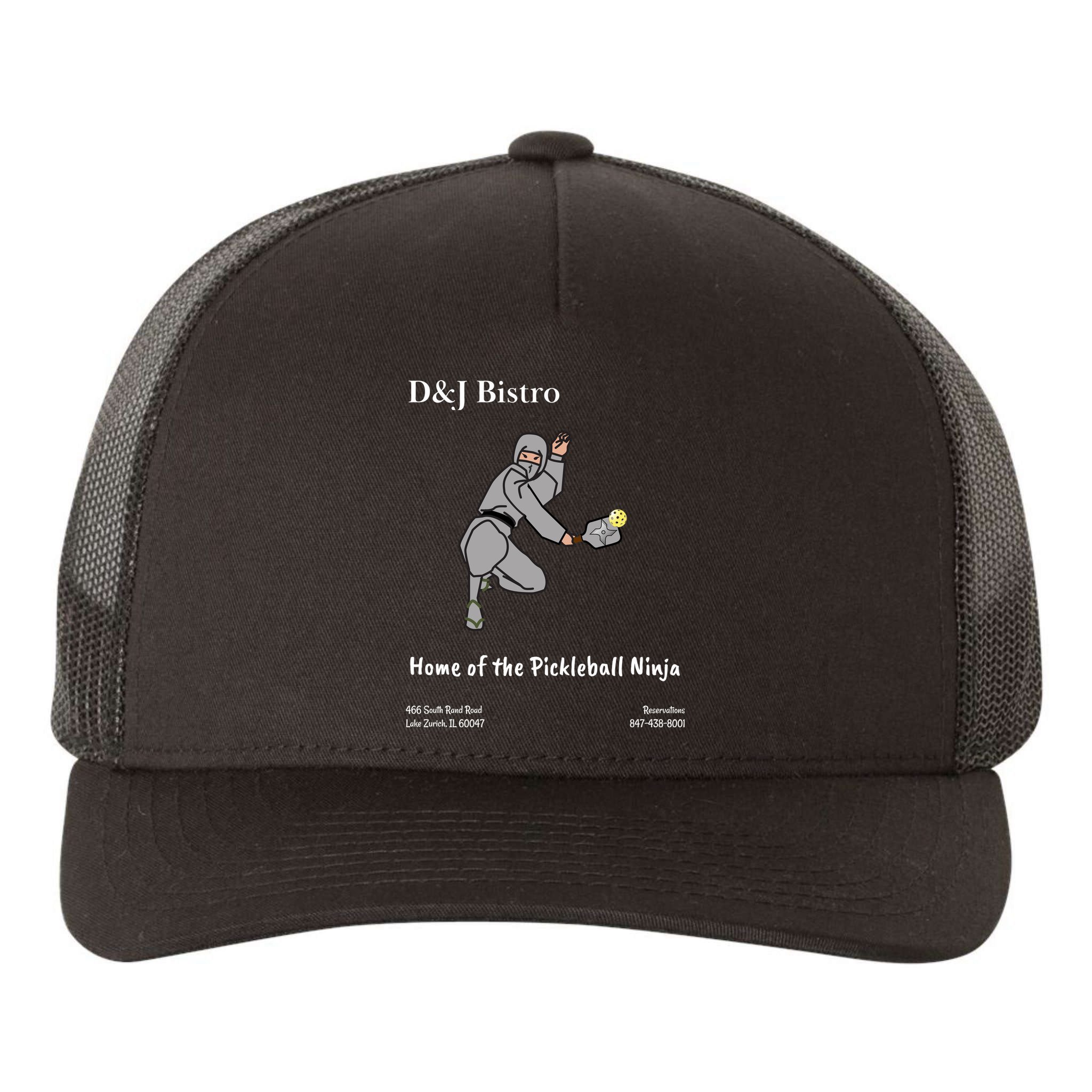 D & J Bistro Pickleball Ninja Yupoong Adult 5-Panel Trucker Hat