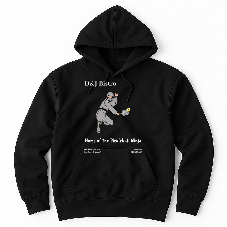 D & J Bistro Pickleball Ninja Hoodie