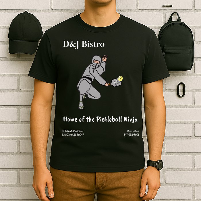 D & J Bistro Pickleball Ninja T-Shirt