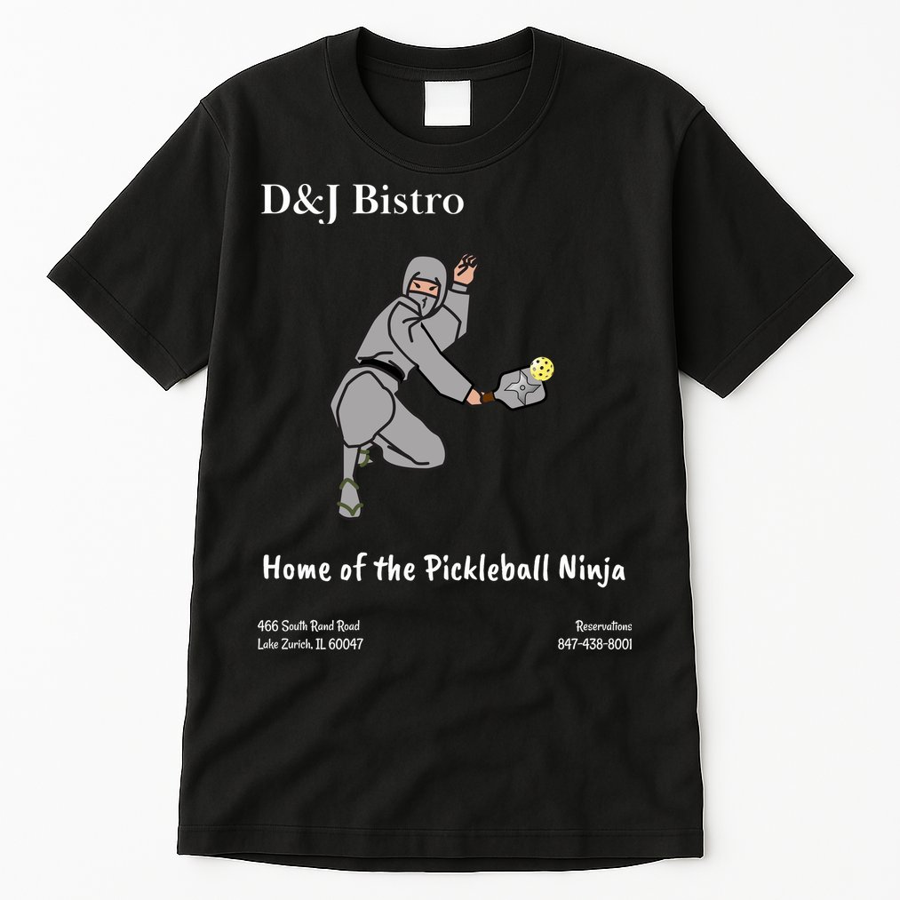 D & J Bistro Pickleball Ninja Tall T-Shirt