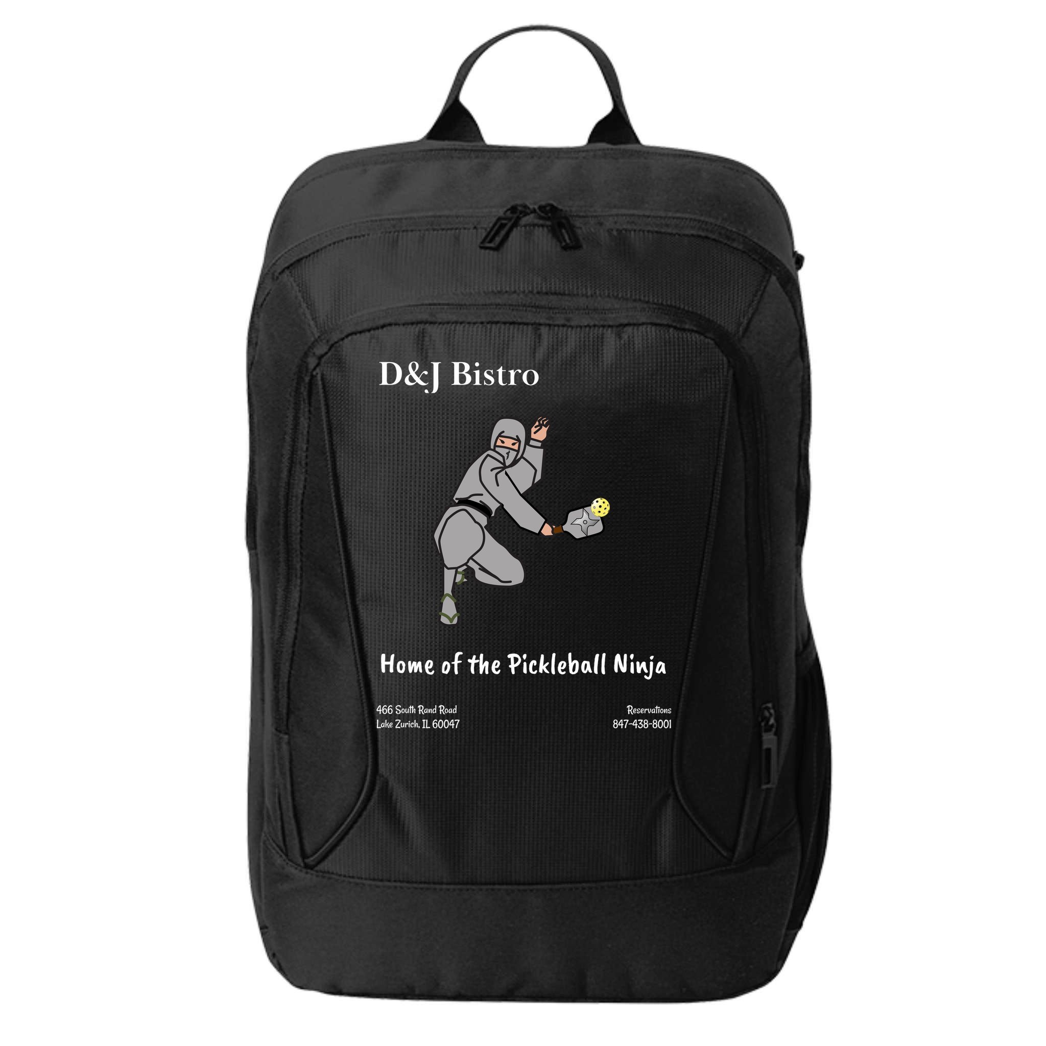 D & J Bistro Pickleball Ninja City Backpack
